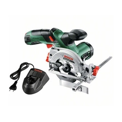 Bosch UniversalCirc 12 cordless circular saw 12 V | Circular saw blade 85 mm x 15 mm | Cutting max. 26 mm | Carbon brush | 1 x 2,5 Ah battery + charger | In a cardboard box