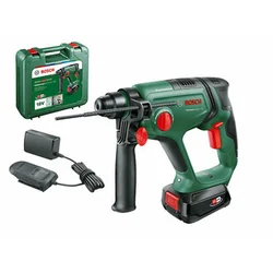 Bosch UniversalHammer 18V sladdlös borr-mejselhammare 18 V | 2 J | I betong 16 mm | 2 kg | Kolborste | 1 x 4 Ah batteri + laddare | I en resväska