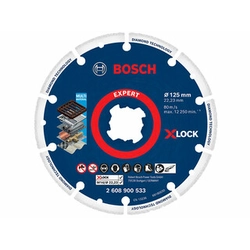 Bosch X-LOCK gyémánt vágótárcsa 125 x 22,23 mm