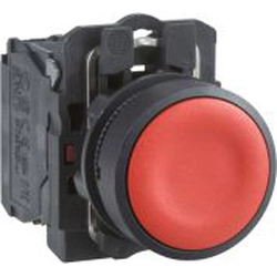 Botão de controle Schneider Electric 22mm vermelho com retorno por mola 1R (XB5AA42)