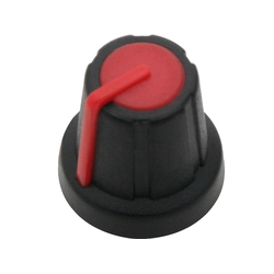Botão do potenciômetro preto N-2 1 peça