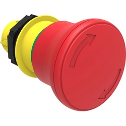 Botão Lovato Electric Safety acionado vermelho por rotação sem luz de fundo (LPCB6644)