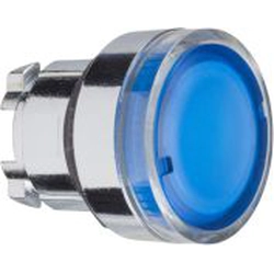 Botão Schneider Electric Blue com luz de fundo e retorno automático (ZB4BW36)