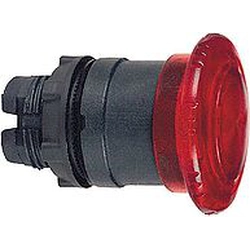 Botão Schneider Electric Safety acionado vermelho por rotação com luz de fundo (ZB5AW743)