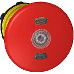 Botón de seguridad Schneider Electric accionado rojo por rotación sin retroiluminación (ZB5AT8643M)
