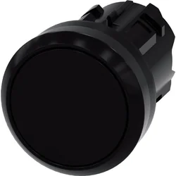 Bouton Siemens SIRIUS ACT 22mm rond plastique noir plat avec autobloquant 3SU1000-0AB10-0AA0