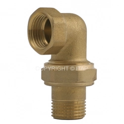 Brass detachable fitting, angle, d , 1/2''