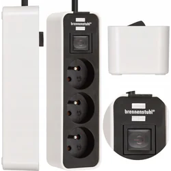 Brennenstuhl power strip BRENNENSTUHL "ECOLOR" POWER STRIP 3GN, 5M BLACK AND WHITE