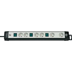 Brennenstuhl Premium-Line stekkerdoos 6 stopcontacten 3 m wit en zwart (1951560600)