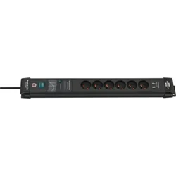 Brennenstuhl Premium-Line surge protection power strip 6 sockets 3 m black (1951164603)