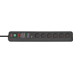 Brennenstuhl Secure-Tec surge protection power strip 6 sockets 3 m black (1441060000)