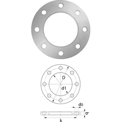 Brida de acero PN16 50