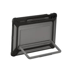 Bruņots futrālis ar statīvu priekš Galaxy Tab S9 FE Outdoor Cover Case, melns