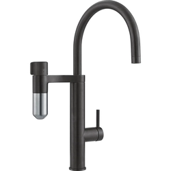 Βρύση νιπτήρα Franke με φίλτρο, Vital J-Spout Industrial Black/Ανοξείδωτο ατσάλι για φιλτραρισμένο και ζεστό/κρύο νερό