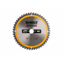 Brzeszczot piły tarczowej DeWalt 250 x 30 mm | liczba zębów: 48 db | szerokość cięcia: 3 mm