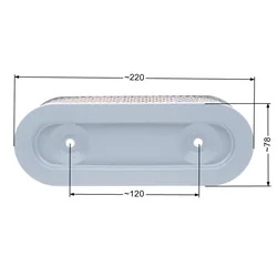 B&S gaisa filtrs ovāls 7-11 ZS horizontālā apakšējā vārsta vārpsta 8R02-16