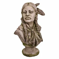 Bust Alexandra House Living Fibră de sticlă Magneziu Femeie Indian 33 x 70 x 45 cm