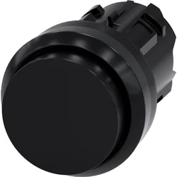 Buton înalt Siemens 22mm rotund din plastic negru cu revenire cu arc 3SU1000-0BB10-0AA0