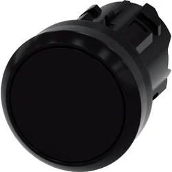 Бутон Siemens SIRIUS ACT 22mm кръгъл пластмасов черен плосък със самозаключващ се 3SU1000-0AB10-0AA0