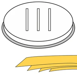 PAPPARDELLE pasta making tip, wide ribbons 5 holes 16x1 mm MPF2.5/4 - Hendi 229385