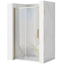 REA Rapid Slide Sliding Shower Doors 110 Gold Gold