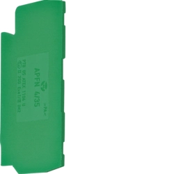 Endplate and partition plate for terminal block Hager KWE12GR Green
