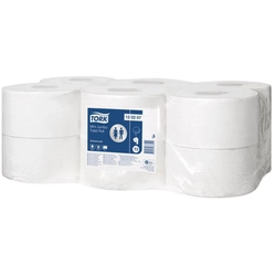Toaletní papír, systém T2, 2 vrstvy, 19, průměr 5 cm, Advanced, TORK Mini Jumbo, bílý