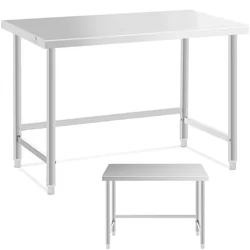 Table, central steel worktop 120 x 70 cm to 93 kg