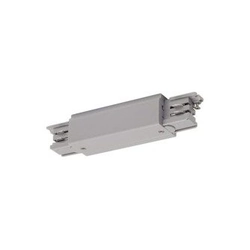 Longitudinal connector for 3-phase surface-mounted rail, silver SLV 175094