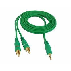 Jack 3.5st-2RCA Digital HQ cable green 10m