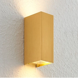 Arcchio Maruba wall light, 2 bulbs, gold