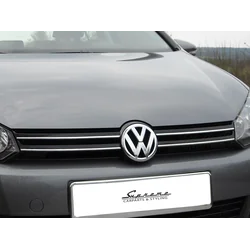 VW GOLF VI Mk6 - CHROME GRILL strips, dummy Tuning