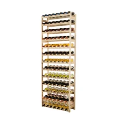 Wooden wine rack RW-1 /91 bottles/ Natural