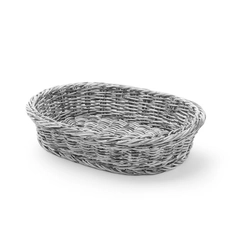 oval basket, grey,320x230 mm