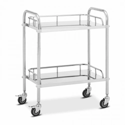 Laboratory trolley, 2 shelves 55 x 36 cm, stainless steel