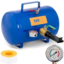 Inflator - pressure tank for inflating tire wheels with a pressure gauge 8 bar 19.5 l