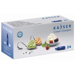 Whipped cream siphon cartridges, pack of 24 Kayser BLUE