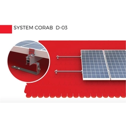 Bracket set for solar power module CORAB for pitched roof, bituminous coating D-037