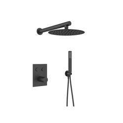 Sea-Horse Ove Black concealed shower head, black matt