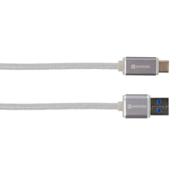 USB Steel Line Skross USB-C connector silver 1m connector