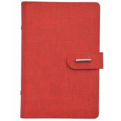 Kalendář, s kroužkem, s vložkami, M, imitace kůže, SATURNUS, 432, červený