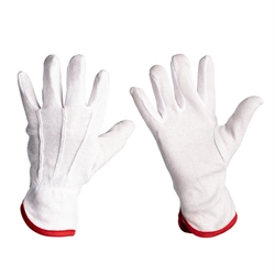 Bavlněné bělené rukavice s PVC tečkami na jedné straně, bílé sp, velikost 7/S. 720-PVC