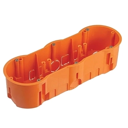 Triple Deep Flush-mounted Electrical Box PK 60 Pawbol A.0043WPG Orange
