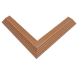 WPC dvoudílná rohová lišta k dlaždicím Nextwood, 370x75 mm, barva timber