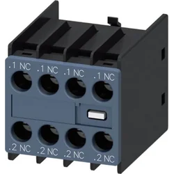 Siemens Auxiliary contact block 4Z front mounted for contactors 3RT2.1, 3RT2.2, 3RH21 and 3RH24 in sizes S00 3RH2911-1FA04