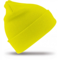 Megzta žieminė kepurė geltona HI-VIS