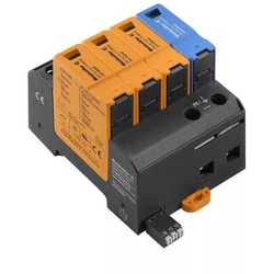 Surge protection device for power supply systems Weidmüller 2591080000 DIN rail (top hat rail) 35 mm 4 modular spacing Optic
