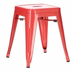 Paris red stool inspired by Tolix