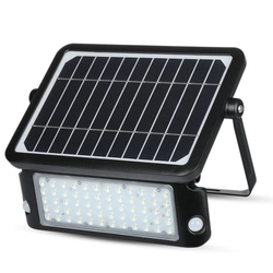 VT78710 10W solární LED reflektor / Barva: 4000K / Pouzdro: černá