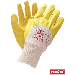 Nitrile-coated protective gloves with rib | RNITZ